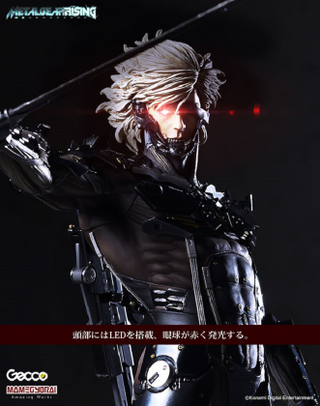 Illustration for article titled Light-Up Metal Gear Rising Revengence Raiden Statue